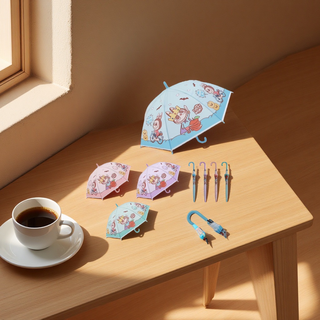 儿童50公分雨伞POE面料铁架手柄塑料防风耐用透气产品图