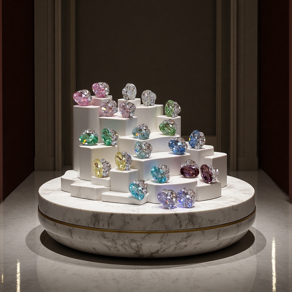 爆闪K9鸽子蛋堆钻美甲饰品轻奢手工精品堆堆钻指甲装饰