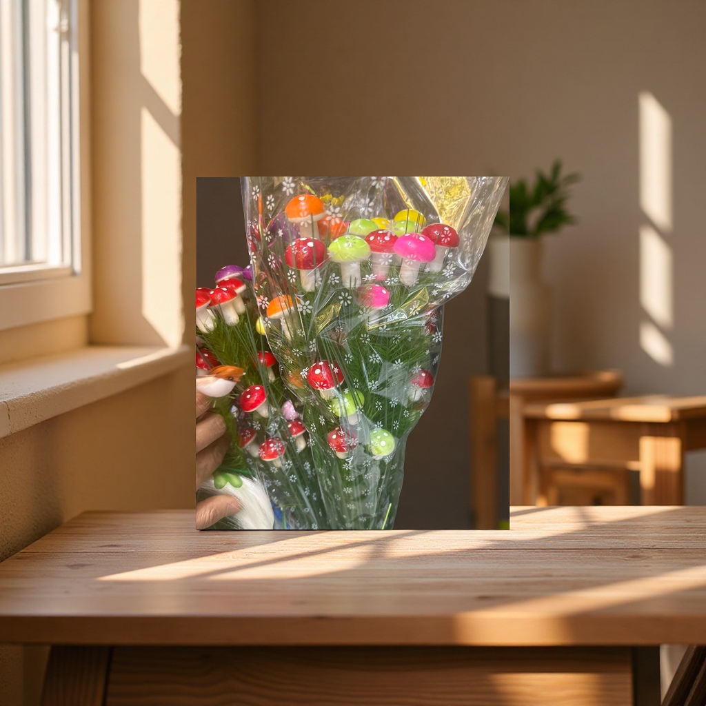 仿真草蘑菇装饰摆件室内绿植仿真植物家居装饰品细节图