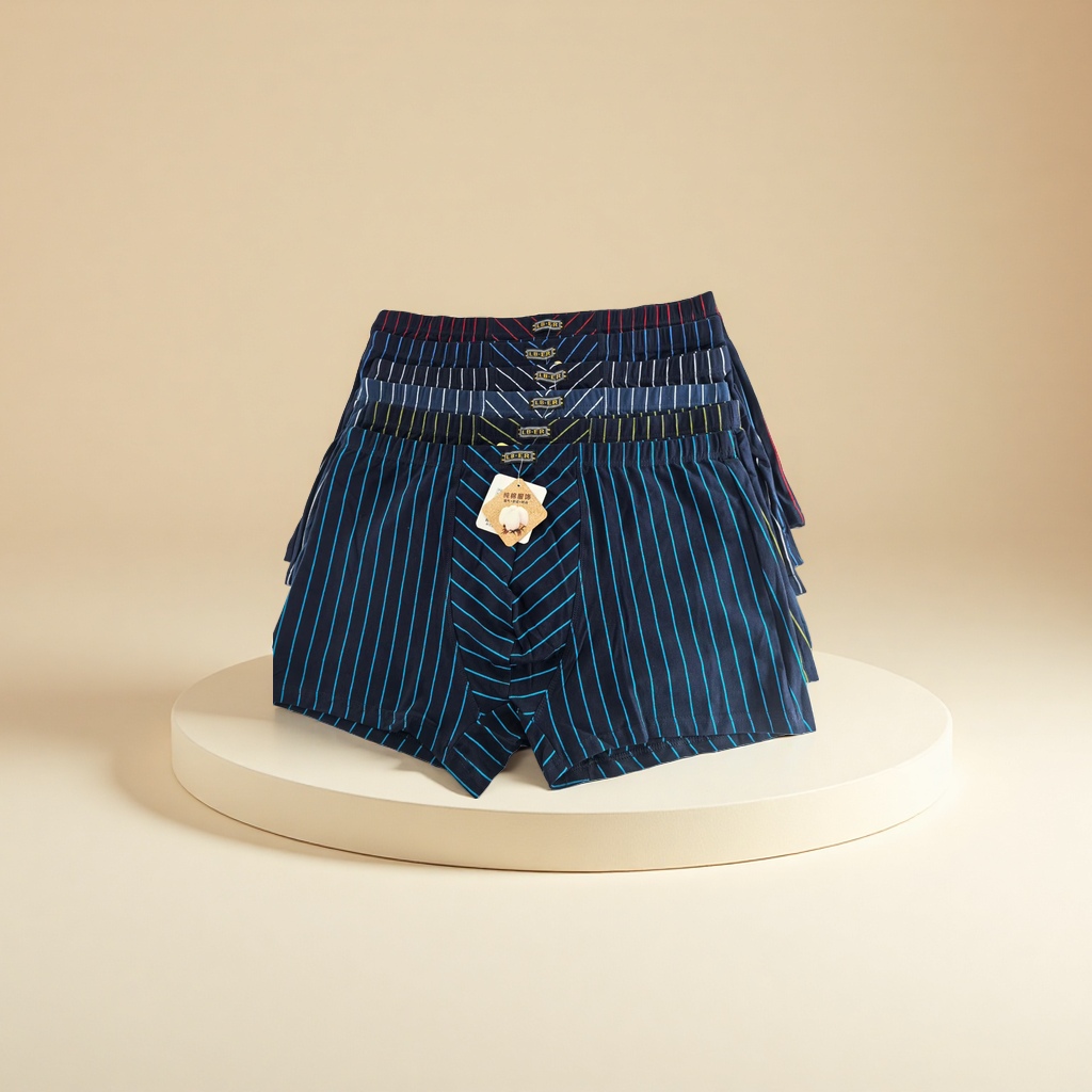 Men's pure cotton breathable underpants with 3D anti-slip design, comfortable and not tight on the body