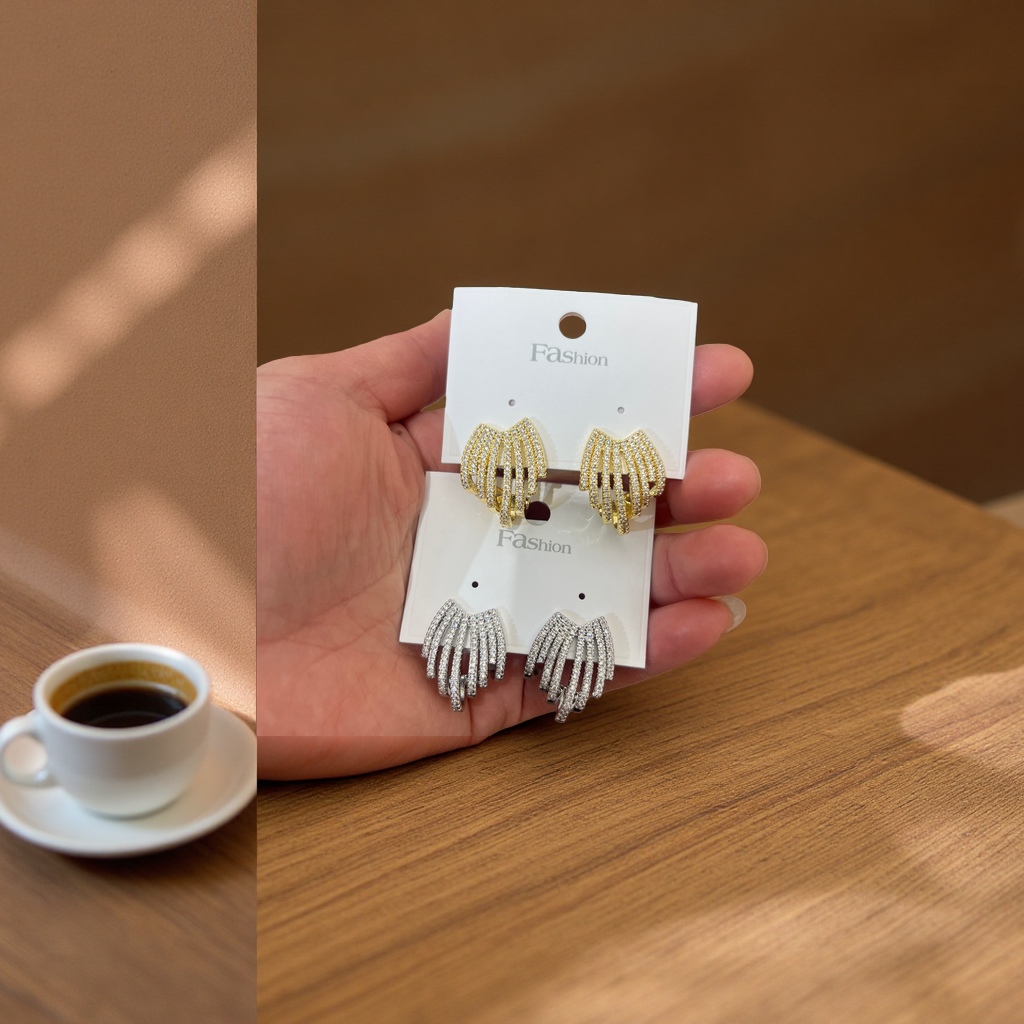 ccb四爪耳钉饰品简约时尚耳饰耳环外贸创销款