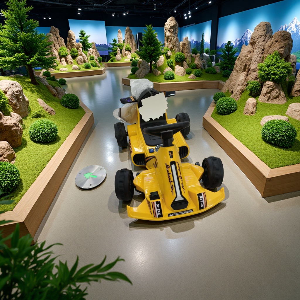 Go-kart racing track toy children's electric racing car model set Application Scenario