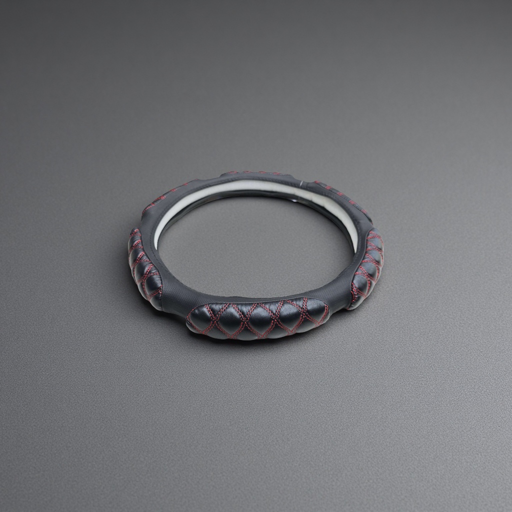 汽车方向盘套面包绗绣防滑透气舒适柔软新款