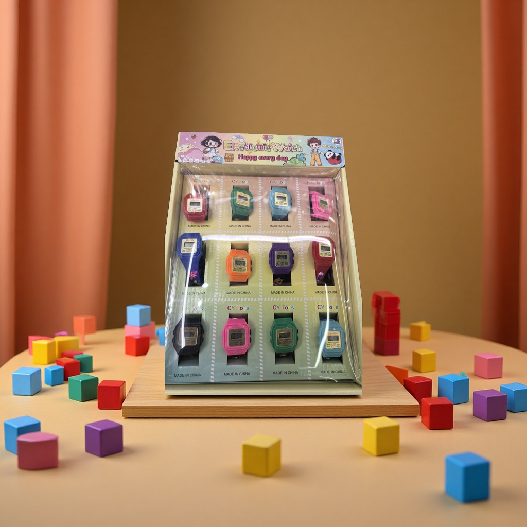 Cute little bear children's cartoon watch, waterproof and fashionable strap, suitable for both boys and girls