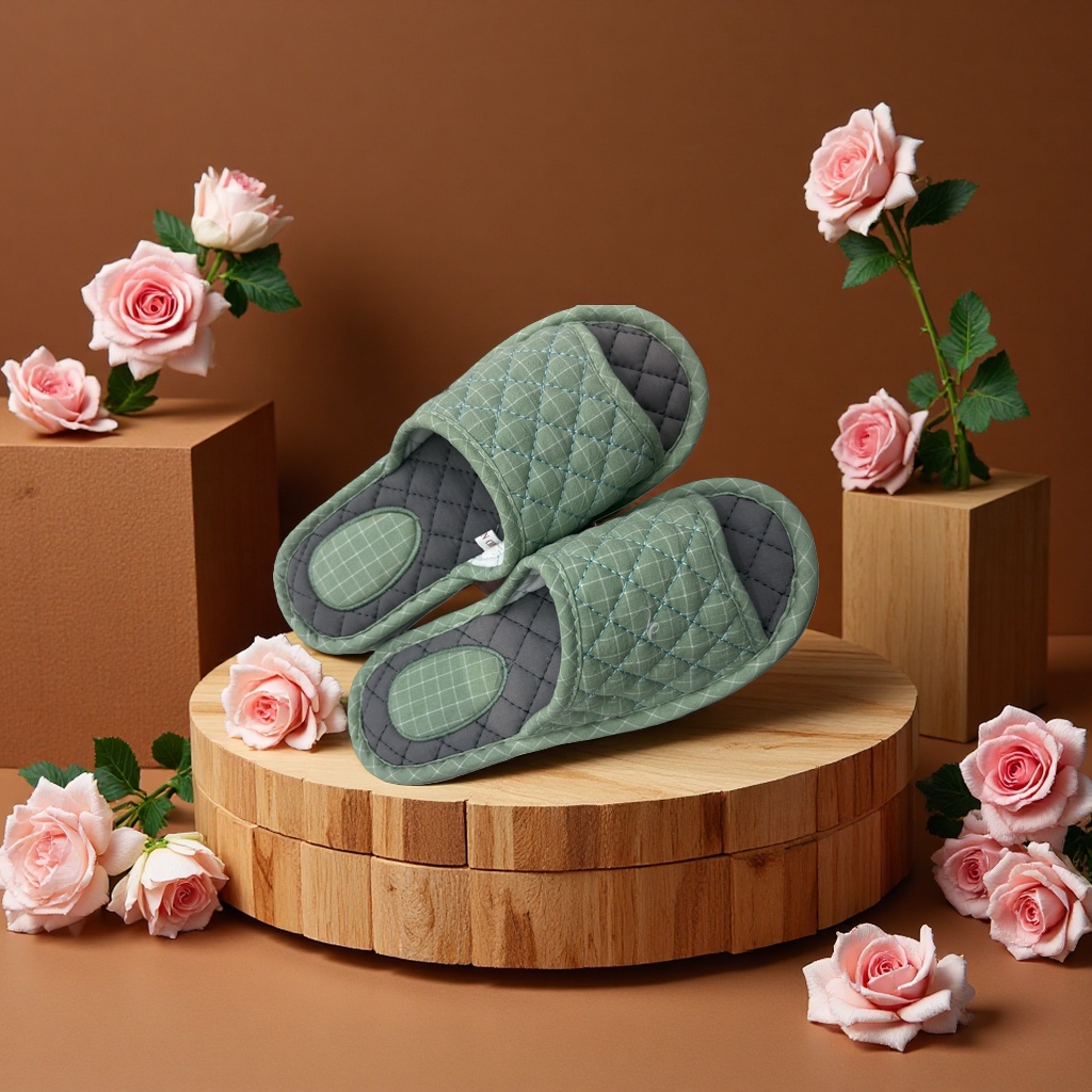 Lazy floor mopping slippers, silent slippers, anti-slip home slippers, soft soles, comfortable and breathable, pure fabric soles, three-layer soles, machine-washable slippers, slippers hugo Specification image