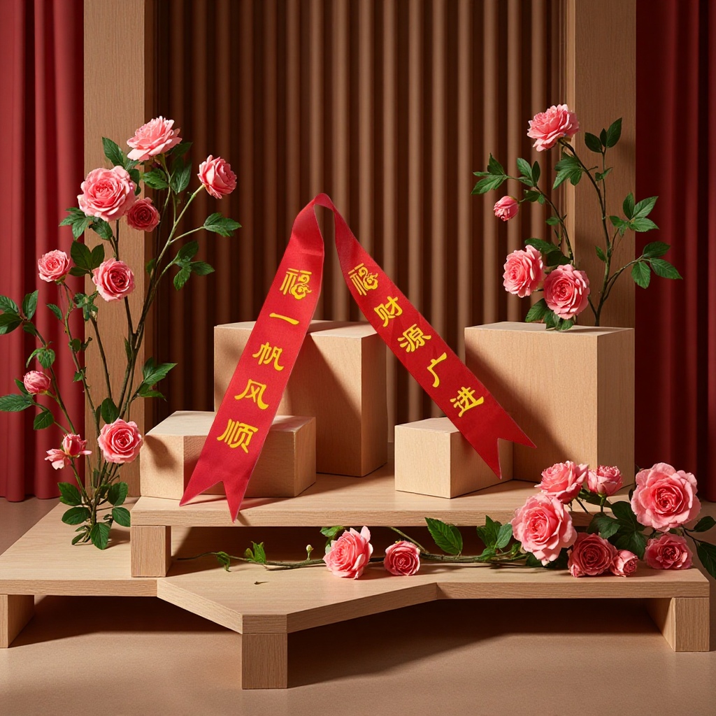 New car red ribbons, car color ribbons, delivery ribbons, red silk ribbons, motorcycle red cloth strips Specification image