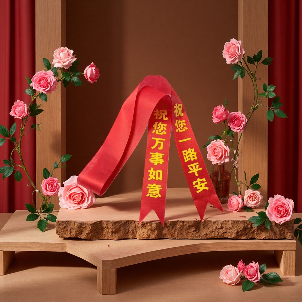 New car red ribbons, car color ribbons, delivery ribbons, red silk ribbons, motorcycle red cloth strips Item Picture