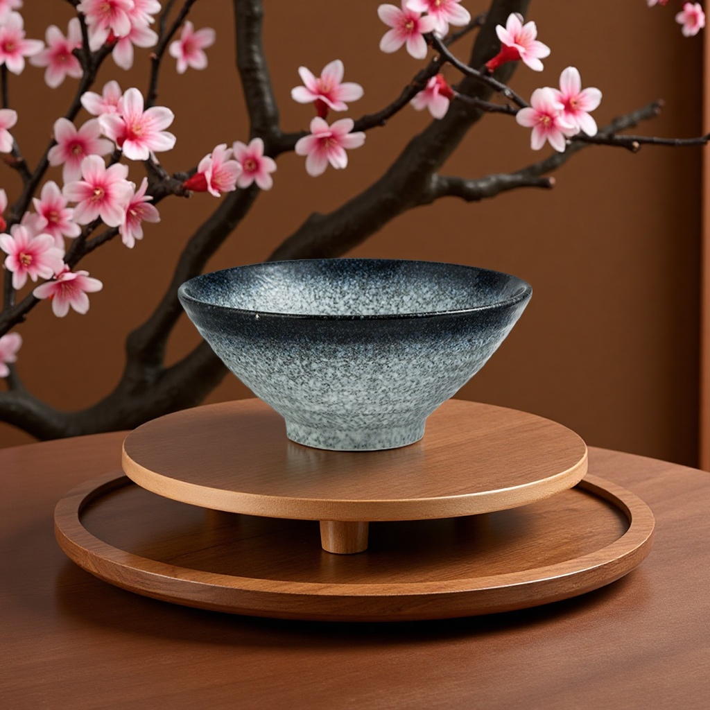Japanese large ramen bowl, ceramic soup bowl, creative tableware set, commercial douwan Item Picture