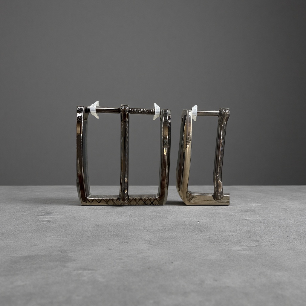 Men's simple metal belt buckle, fashionable and light luxury style