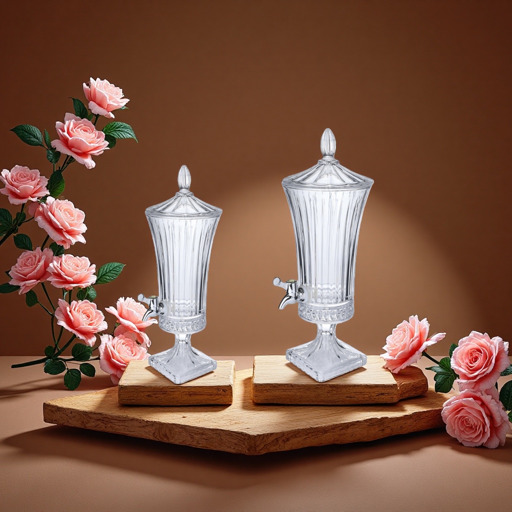 4.5L玻璃果汁缸2L装家用大容量保鲜储物罐