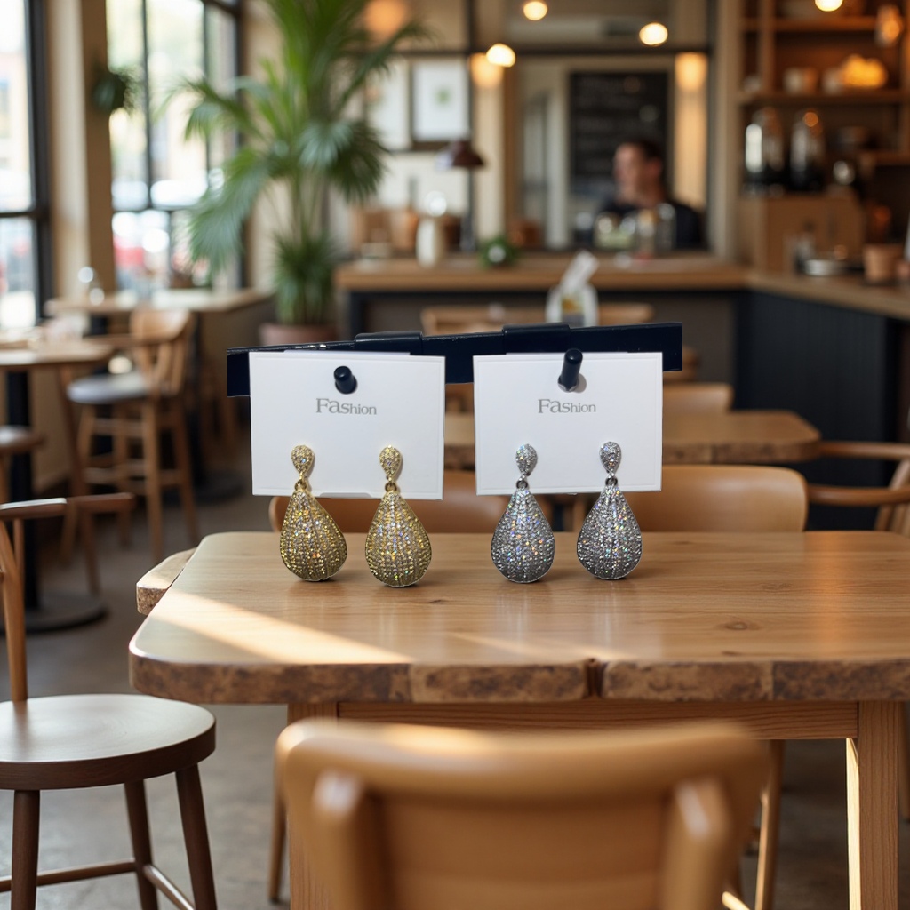 耳环白底实物图