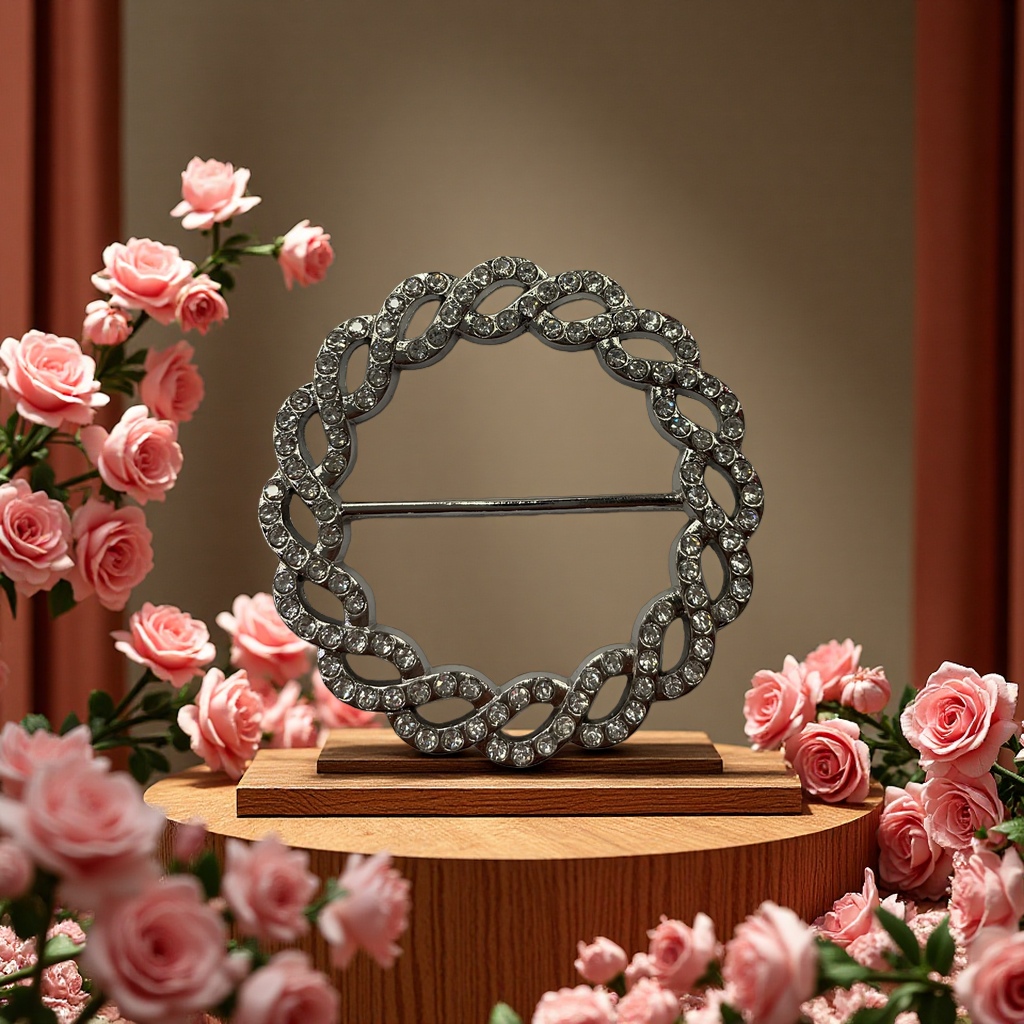 金属日字扣水钻丝巾打结扣T恤收腰装饰调节扣三档时尚简约腰带扣