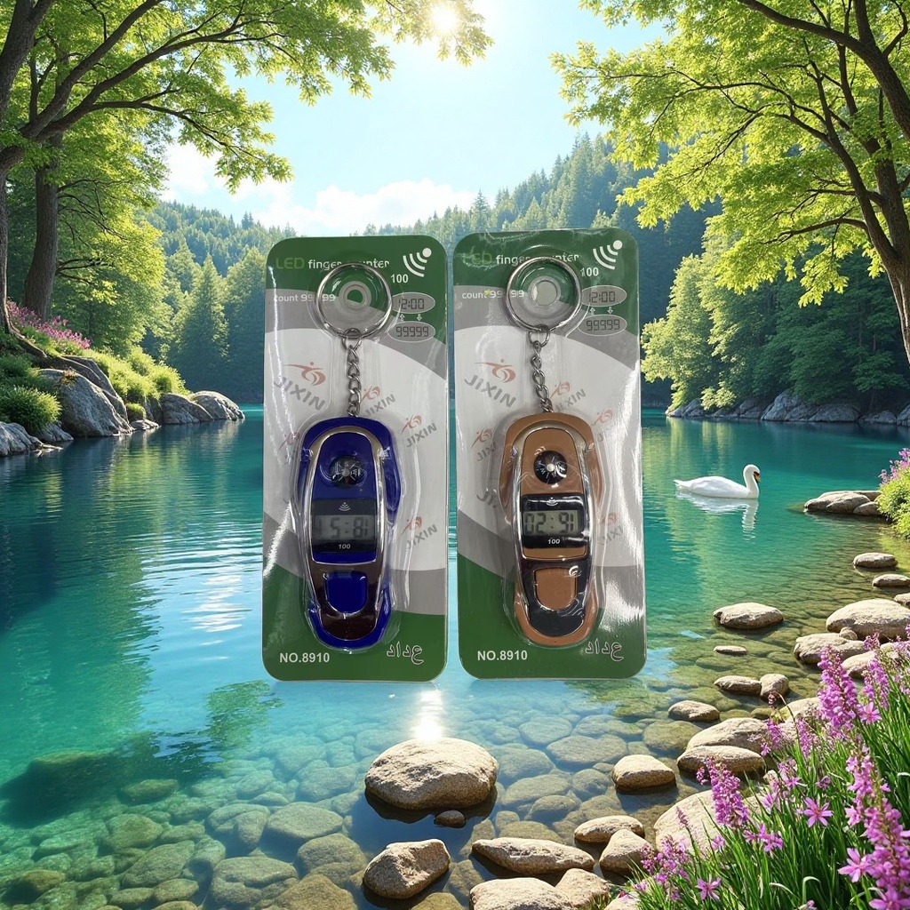 指尖计数器钥匙扣、LED迷你促销小礼品、指尖计数器挂件、带灯带指南针钥匙扣玩具、汽车钥匙扣挂件钥匙扣、促销小礼品产品图