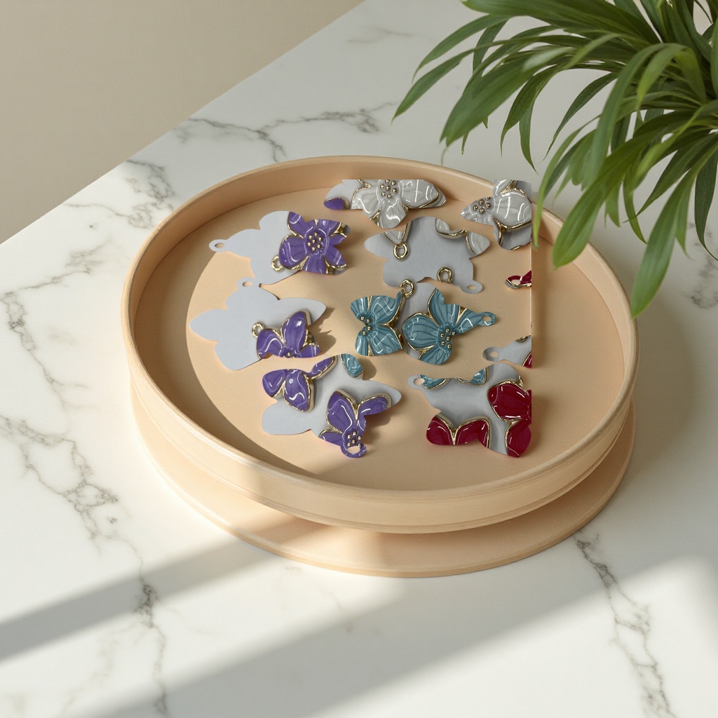 樱花泫雅风合金滴油DIY饰品配件吊坠耳饰手链发饰服饰配件详情图5