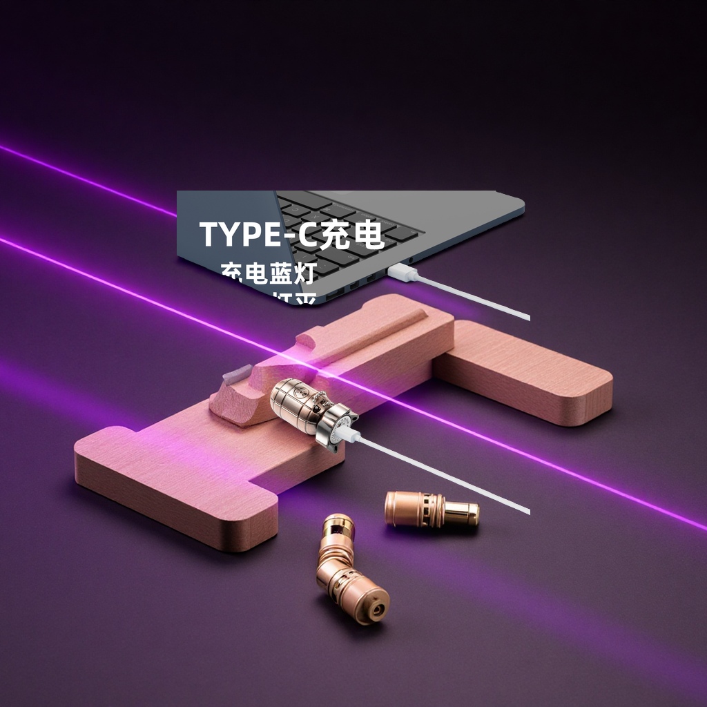 Three-in-one grenade, laser pen, cat toy, purple and white light, rotating gyroscope, keychain, laser light, Type-C, charging Application Scenario