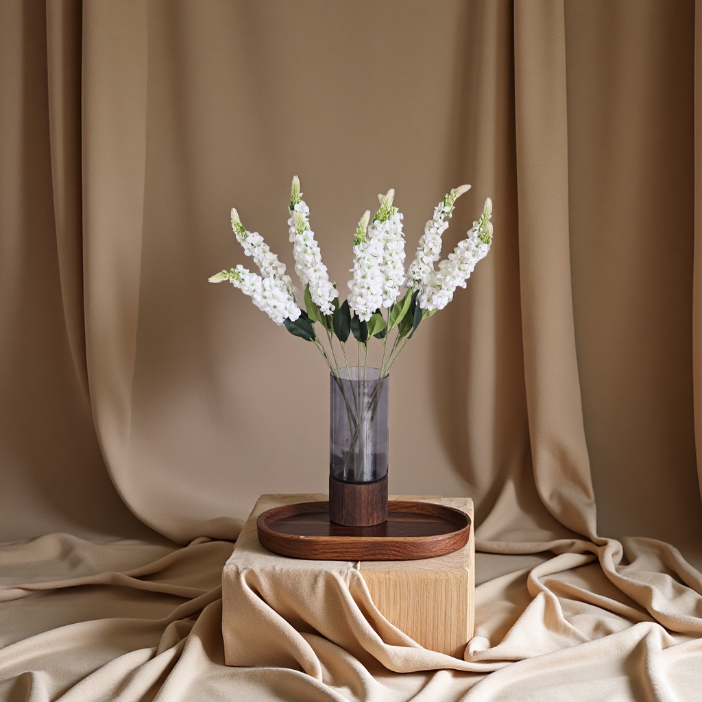 单枝风信子仿真花婚庆家居装饰摆件金鱼草飞燕草绢花办公文化气氛布置用品