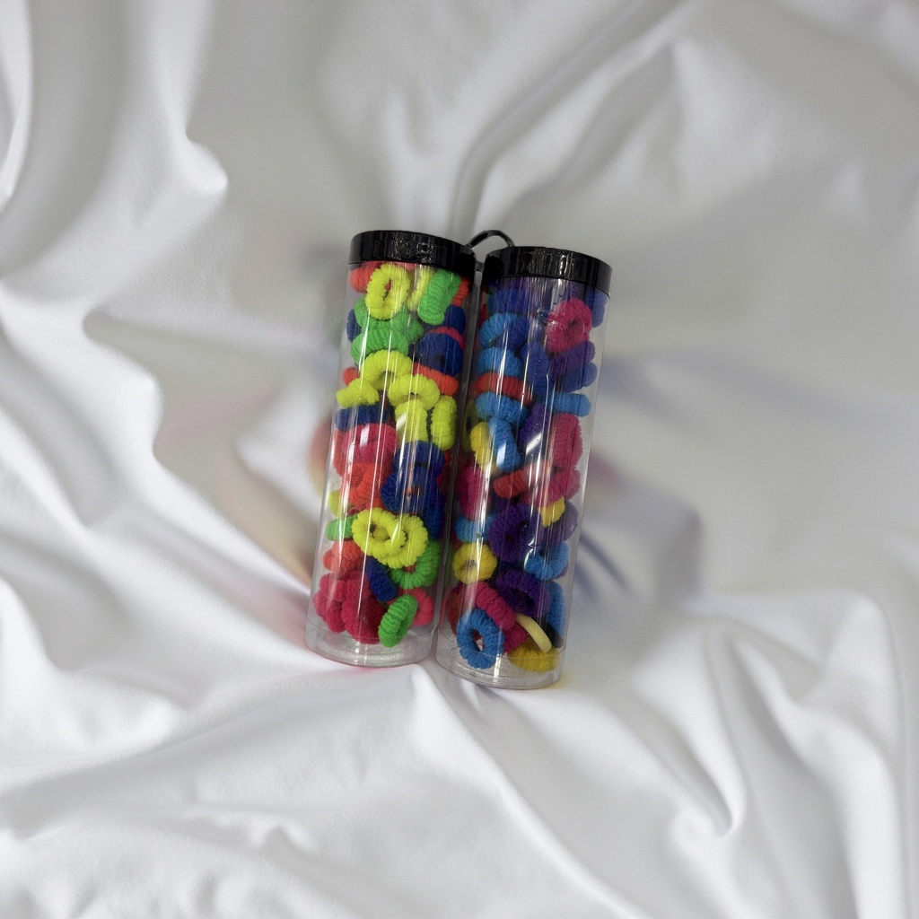 Children's cute popcorn towel hoop hair tie, hair tie, girls' fashionable hair accessory, 70 buckets, high elasticity, high appearance level hair tie details Picture
