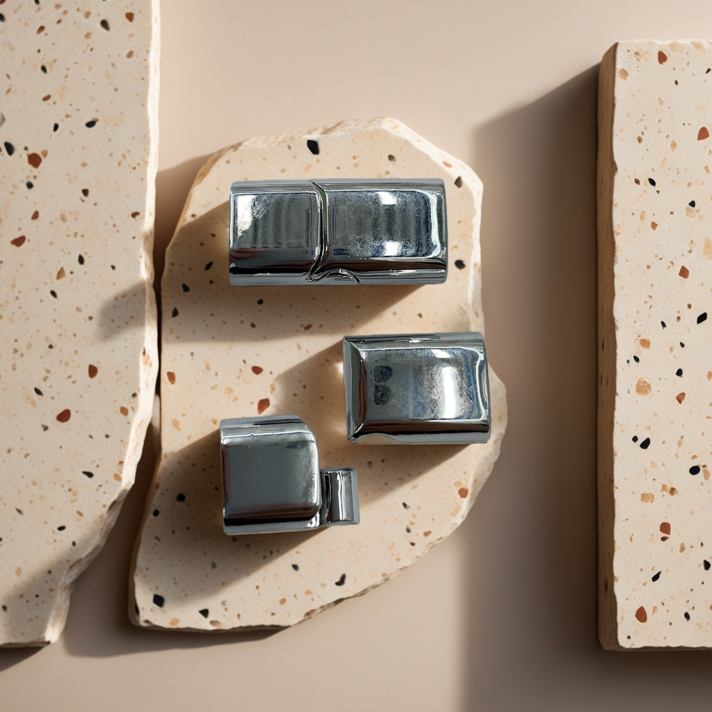 高档合金方扣磁铁扣手腕扁口扣头开关编织皮绳链条吸力卡口子163002392