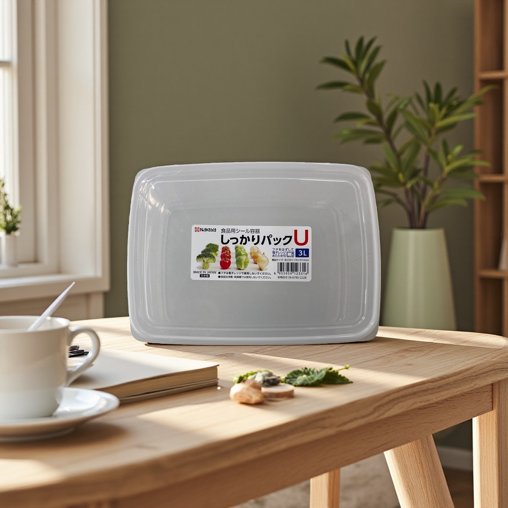 日本进口厨房保鲜盒带盖冷藏密封盒面条盒饺子收纳盒