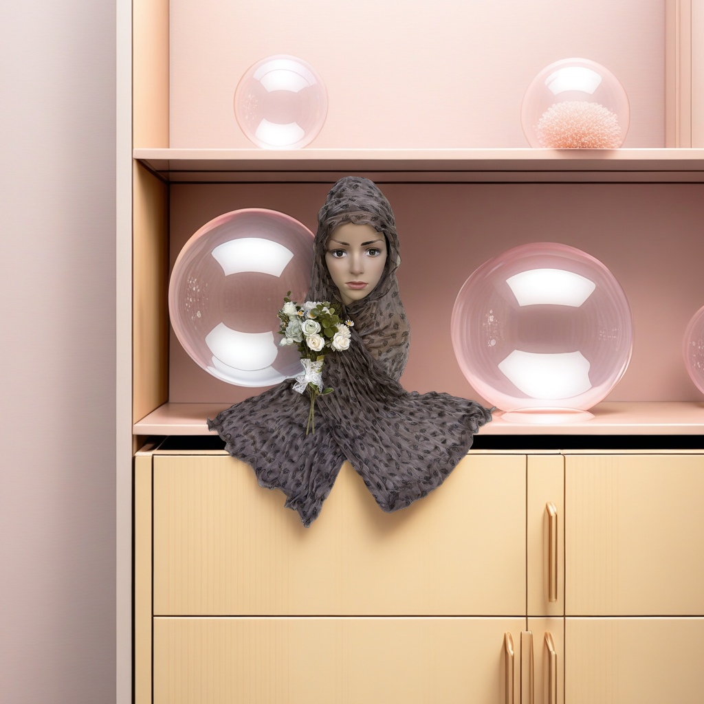 儿童围巾实物图