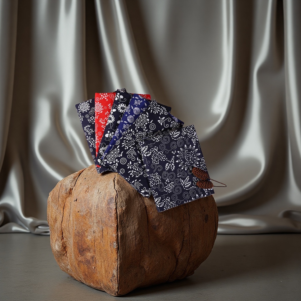 Retro blue and white porcelain style fabric, Chinese-style cotton fabric Specification image