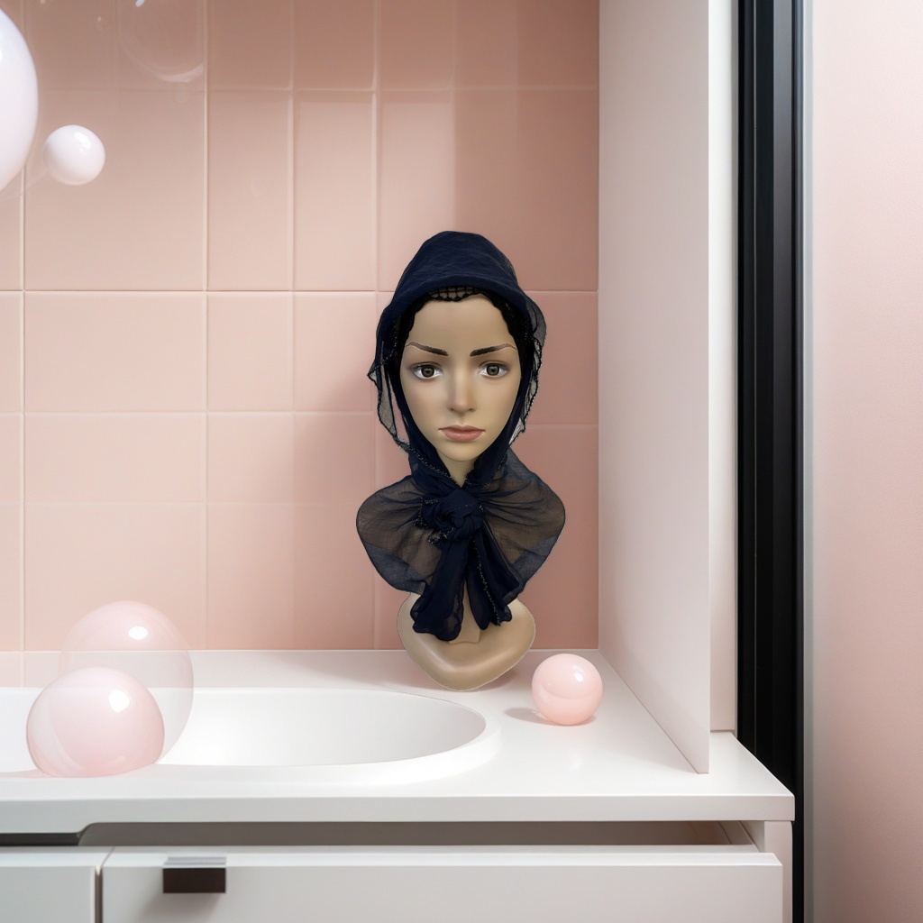 茉莉花香纯棉头巾透气舒适日常围巾女款