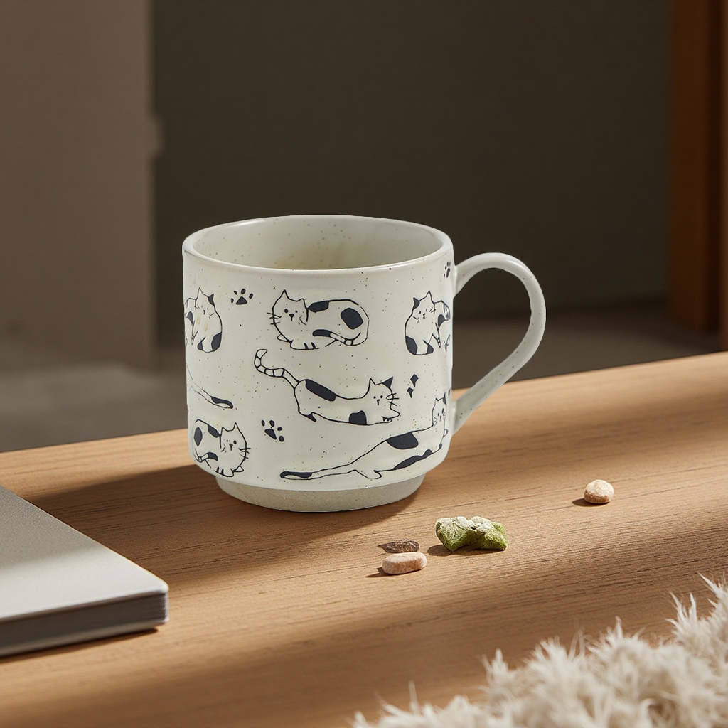 艺术感简约北欧陶瓷马克杯ins风创意个性复古家用水杯子咖啡杯详情图5