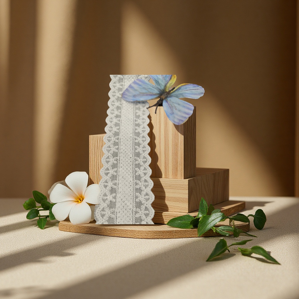 棉布花边双边条码DIY帽子打皱织带衣服辅料女装蕾丝雪纺衫