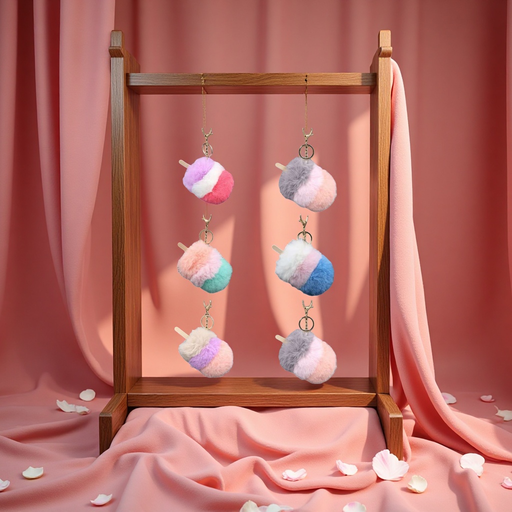 女秋冬可爱挂件羊毛晴纶面料包包挂件醋酸面料小物装饰