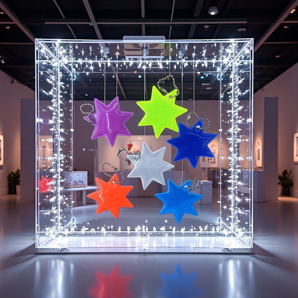 反光挂件，晚上会亮，可来样订做细节图