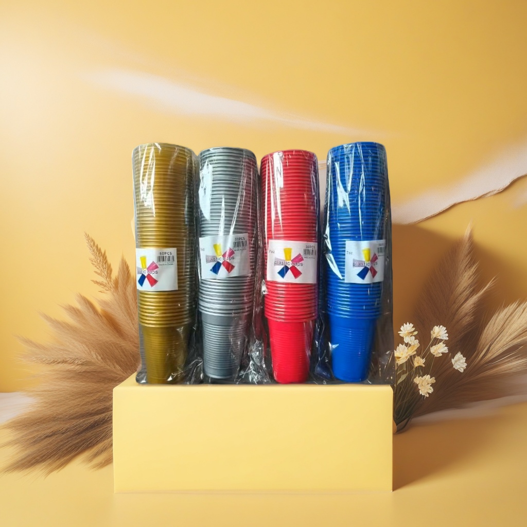 派对塑料杯120ml粉色圆口杯家用一次性杯产品图