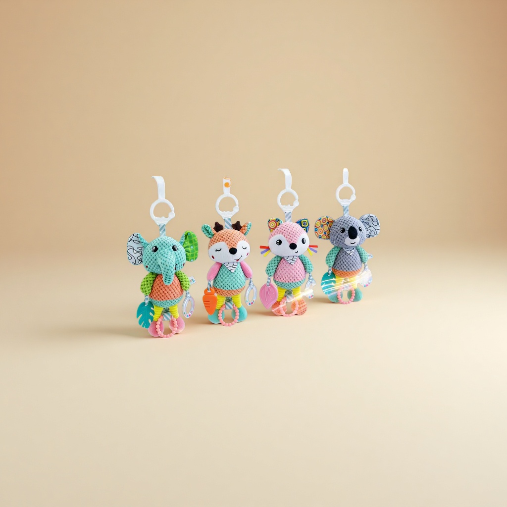 babyfans婴儿音乐安抚玩偶0-3岁床挂推车挂件毛绒玩具宝宝益智早教