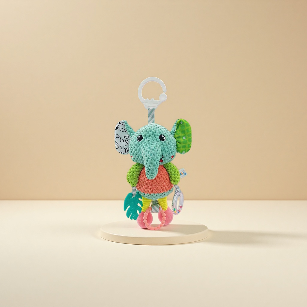 婴幼儿益智玩具，车床挂，安抚玩具，拉铃音乐玩偶，毛绒玩具产品图