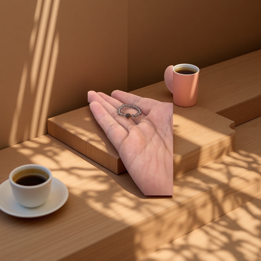 冰曜石虎眼戒指天然宝石手饰18K金戒指