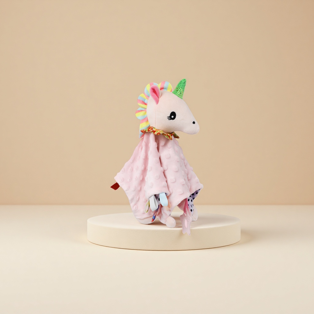 婴幼儿益智毛绒玩具，车床挂，安抚巾，玩偶，抱偶，防哭闹白底实物图