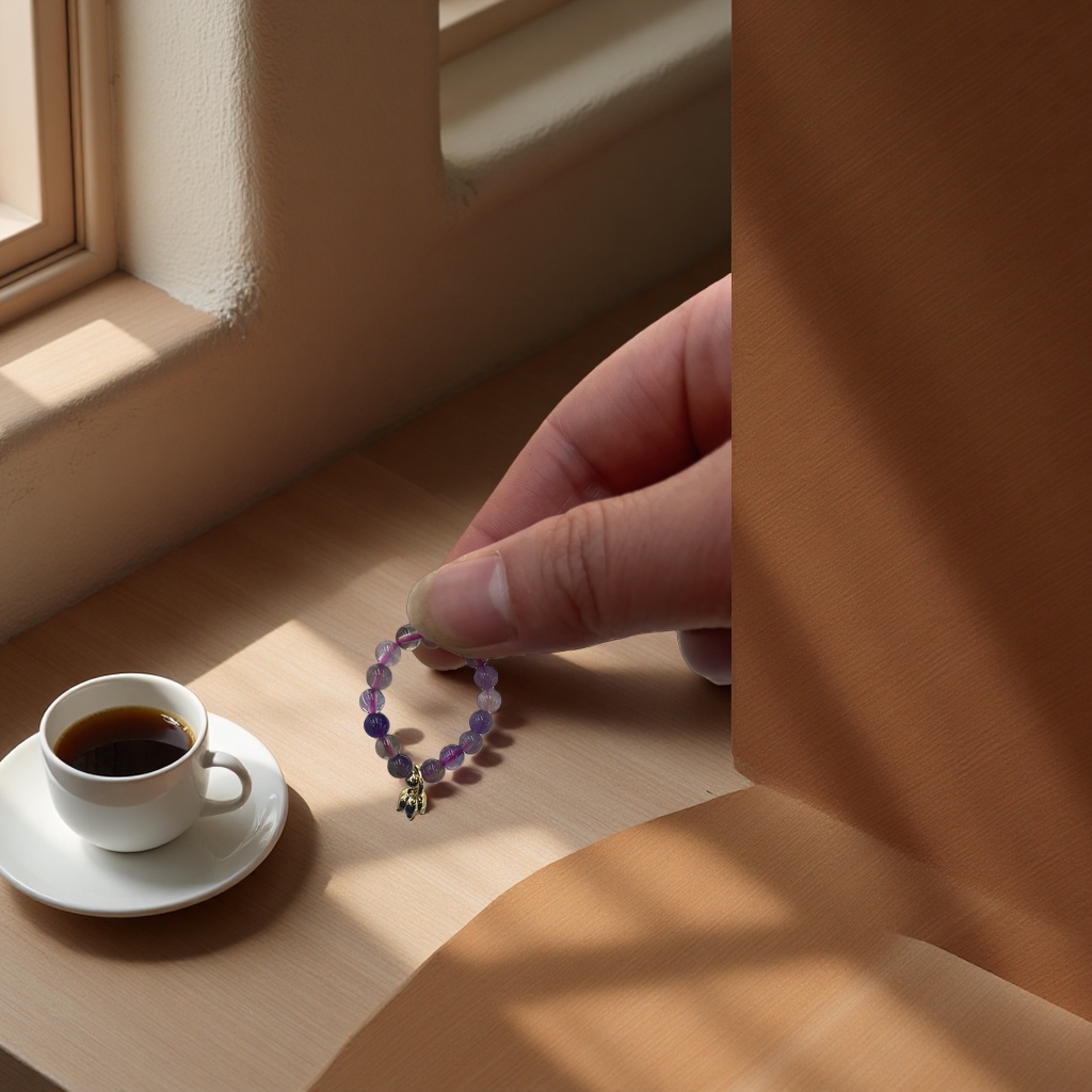 紫水晶戒指天然水晶饰品女性礼物送女友生日礼物