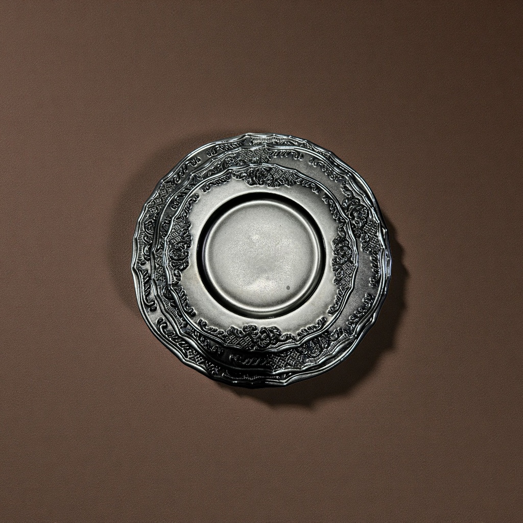 2026 New cross-border high-temperature embossed colored glaze oval plate coffee cup and saucer four-color Western hotel plate Application Scenario