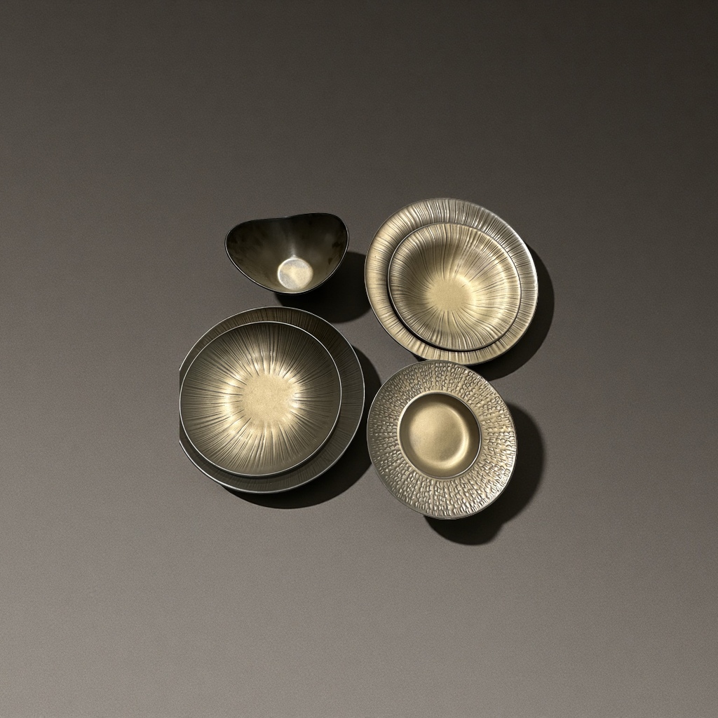 In 2026, best-selling Japanese-style tableware with kiln-changing glaze and retro home style, featuring irregular-shaped plates and bowls Specification image