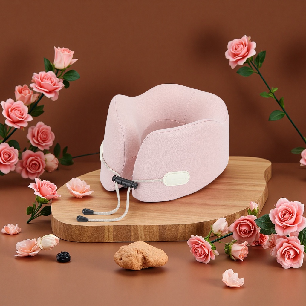The U-shaped pillow protects the neck, is comfortable and breathable, and features an ergonomic design. It helps with sleep, office work and leisure Item Picture