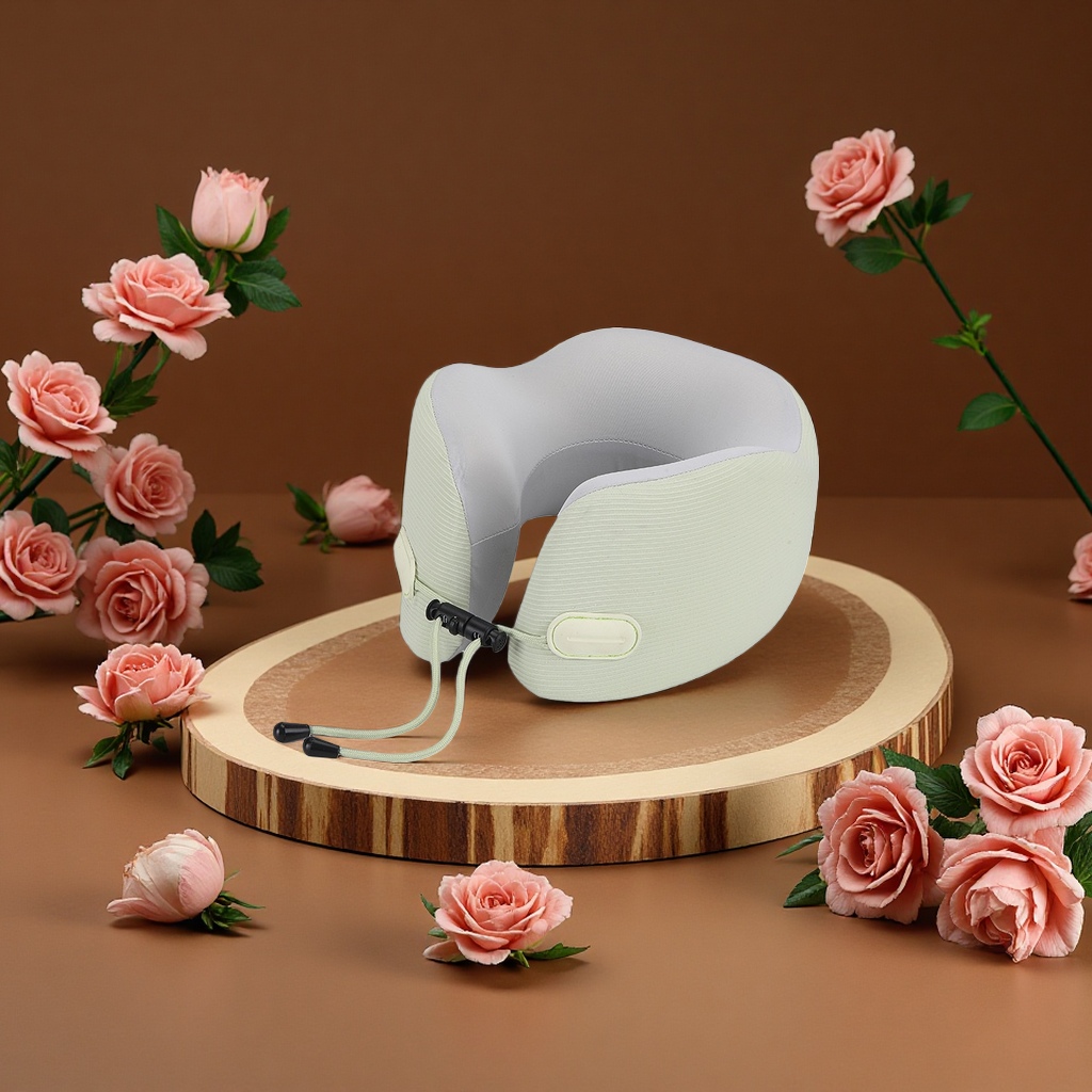 The U-shaped pillow protects the neck, is comfortable and breathable, and features an ergonomic design. It helps with sleep, office work and leisure Application Scenario