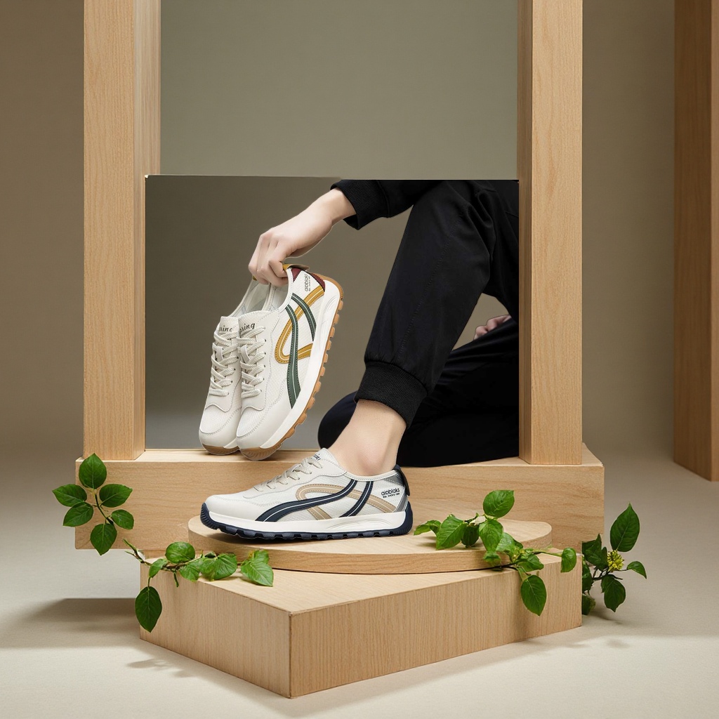 Putian men's summer casual board shoes with top layer leather and rubber soles are versatile, breathable and comfortable Application Scenario