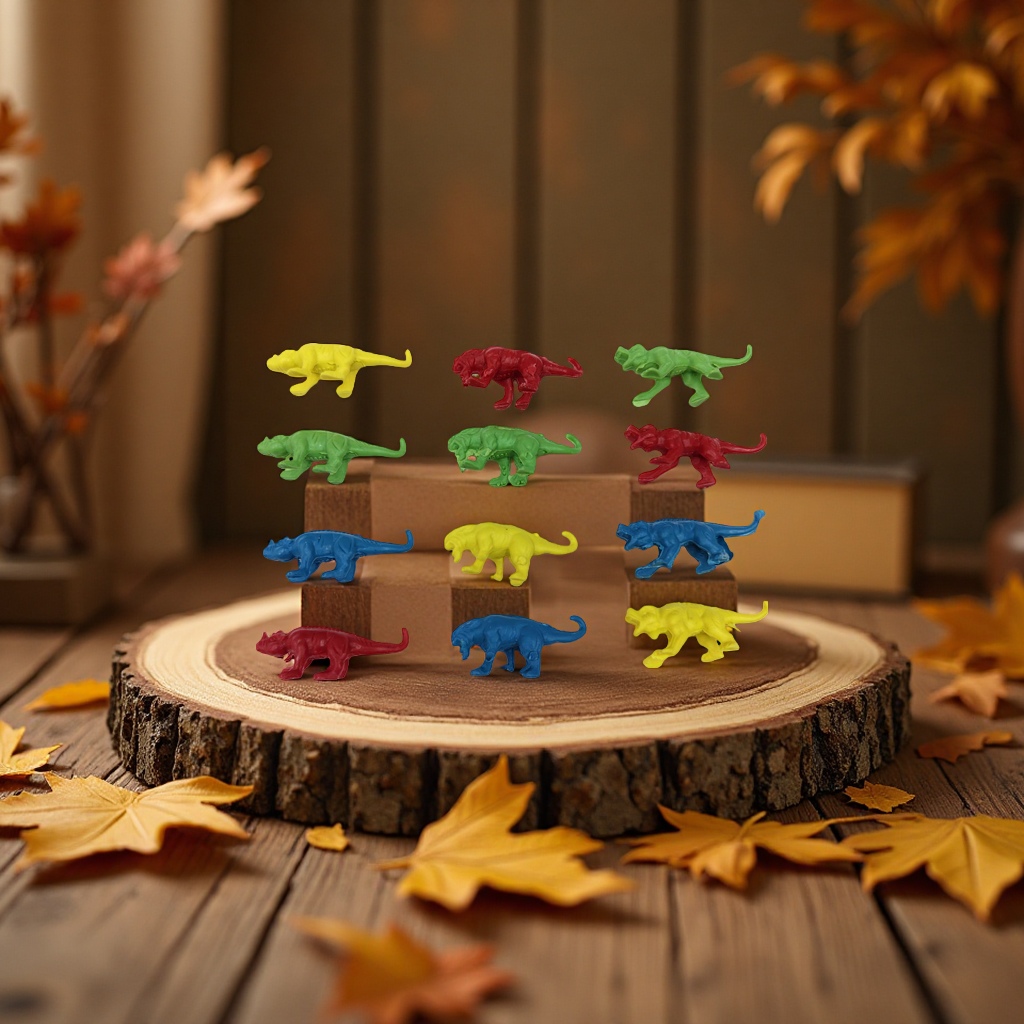 迷你动物，恐龙。产品图