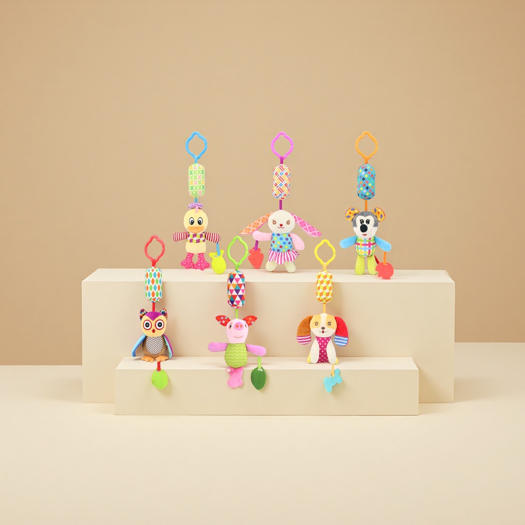 skk婴儿风铃玩具推车挂件卡通动物风铃床挂响铃牙胶车挂毛绒玩具 http://detail.m.1688.com/page/index.htm?offerId=970918346295细节图
