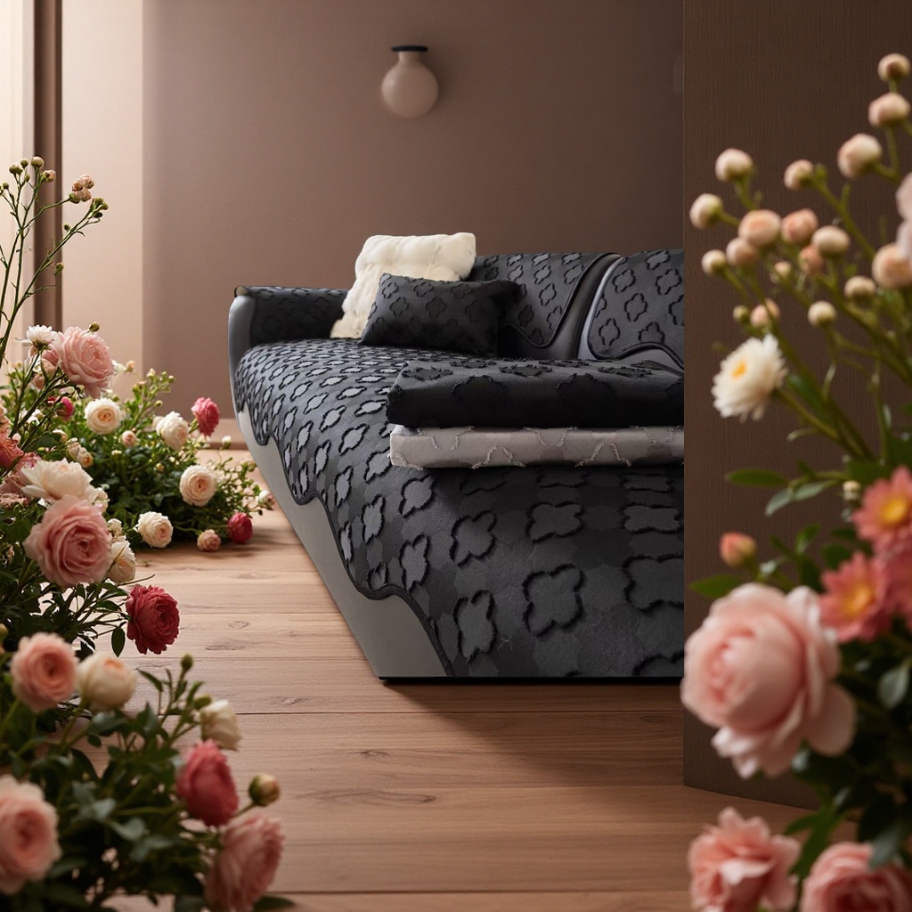Four-leaf clover comfortable soft sofa cushion thickened anti-slip cushion home seat cushion cushions Application Scenario