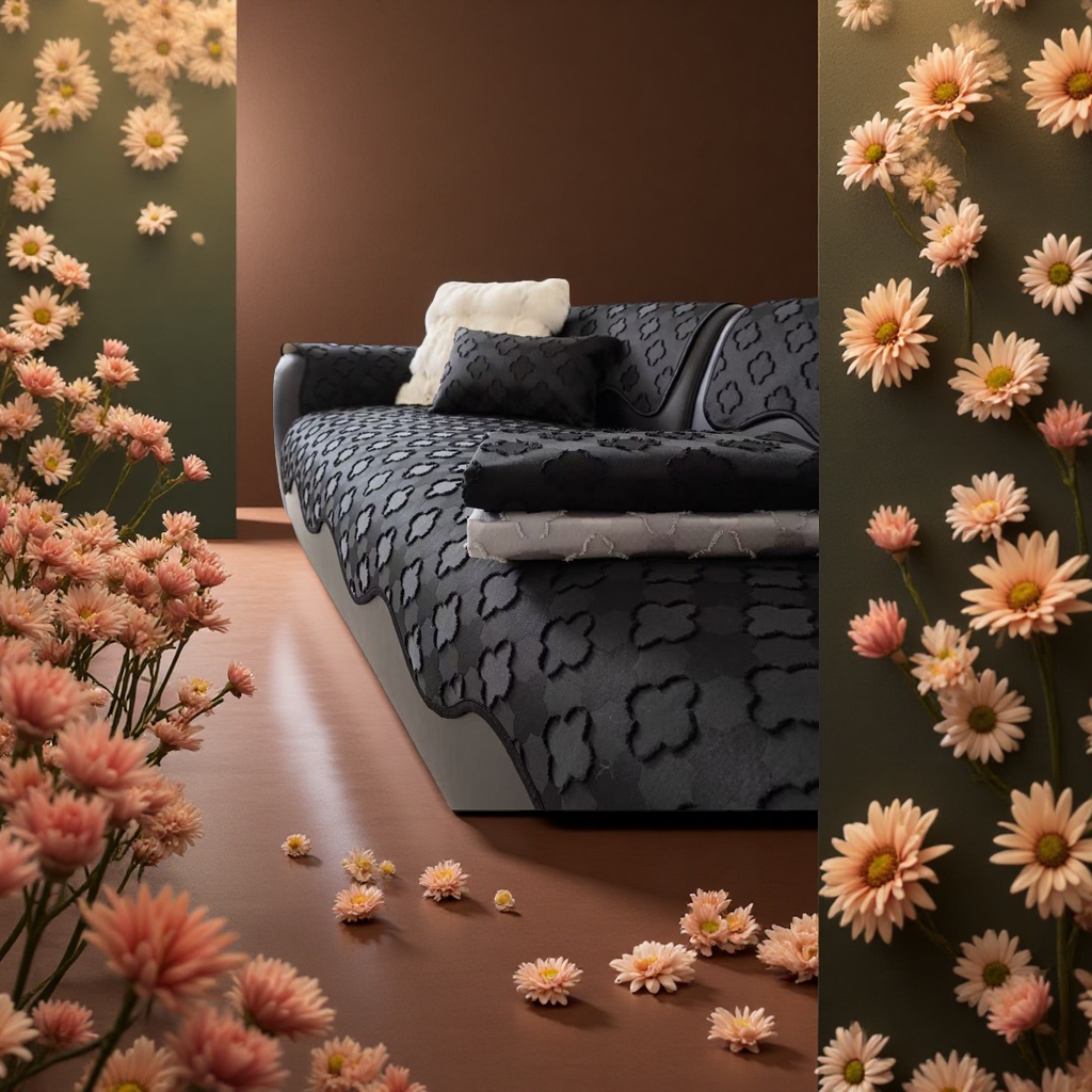 Four-leaf clover comfortable soft sofa cushion thickened anti-slip cushion home seat cushion cushions details Picture
