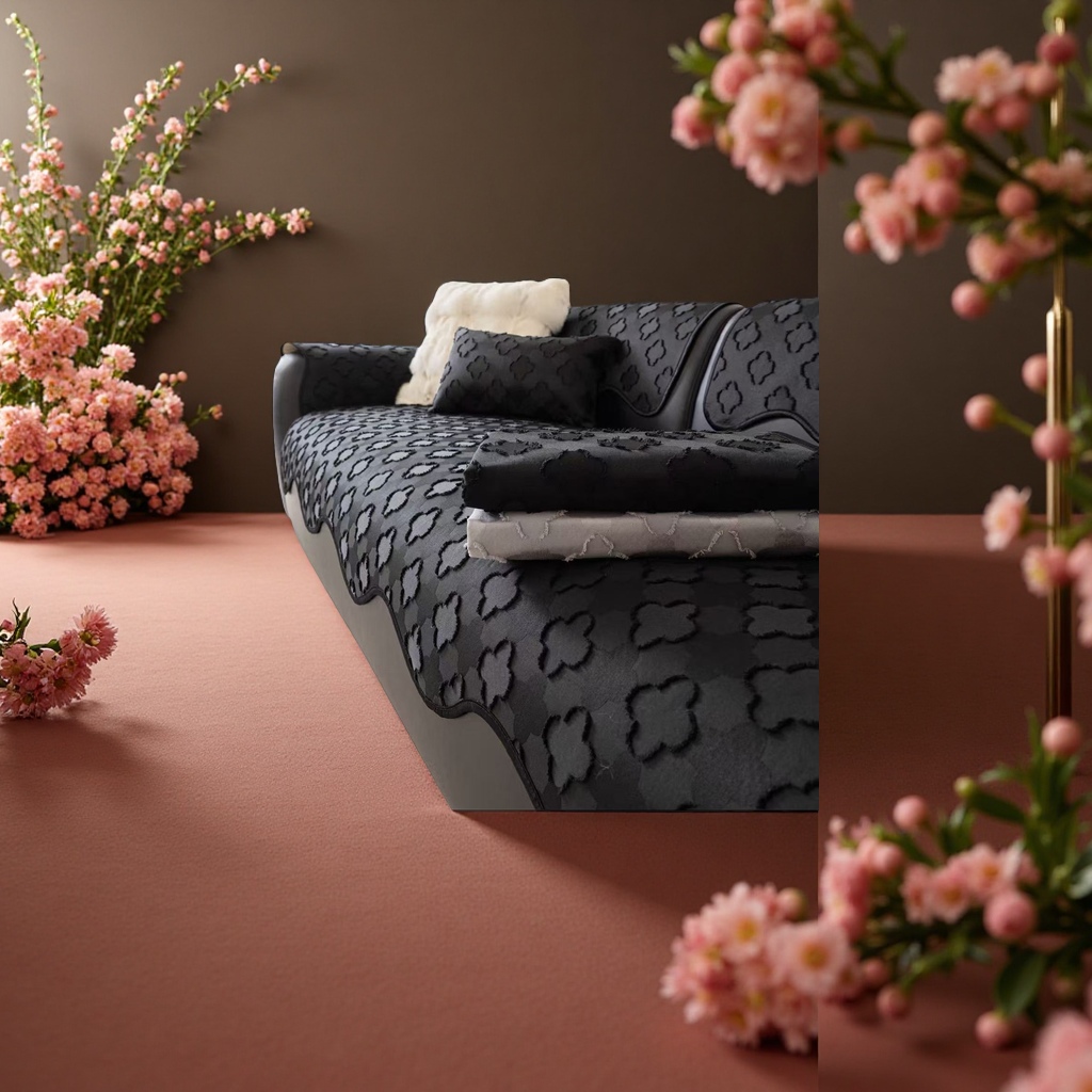 Four-leaf clover comfortable soft sofa cushion thickened anti-slip cushion home seat cushion cushions Specification image