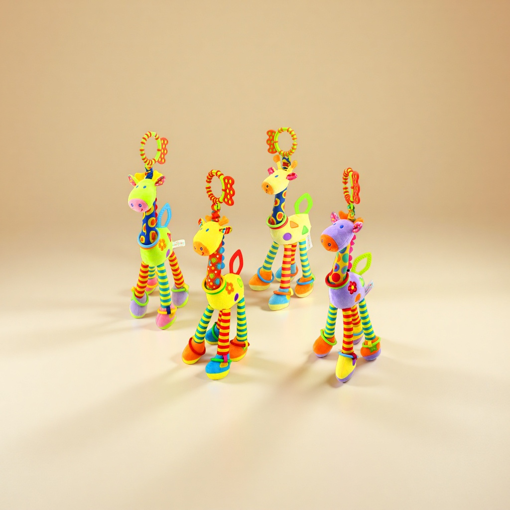 Happy monkey开心美猴王婴儿玩具推车摇铃挂件宝宝床挂床铃长颈鹿 