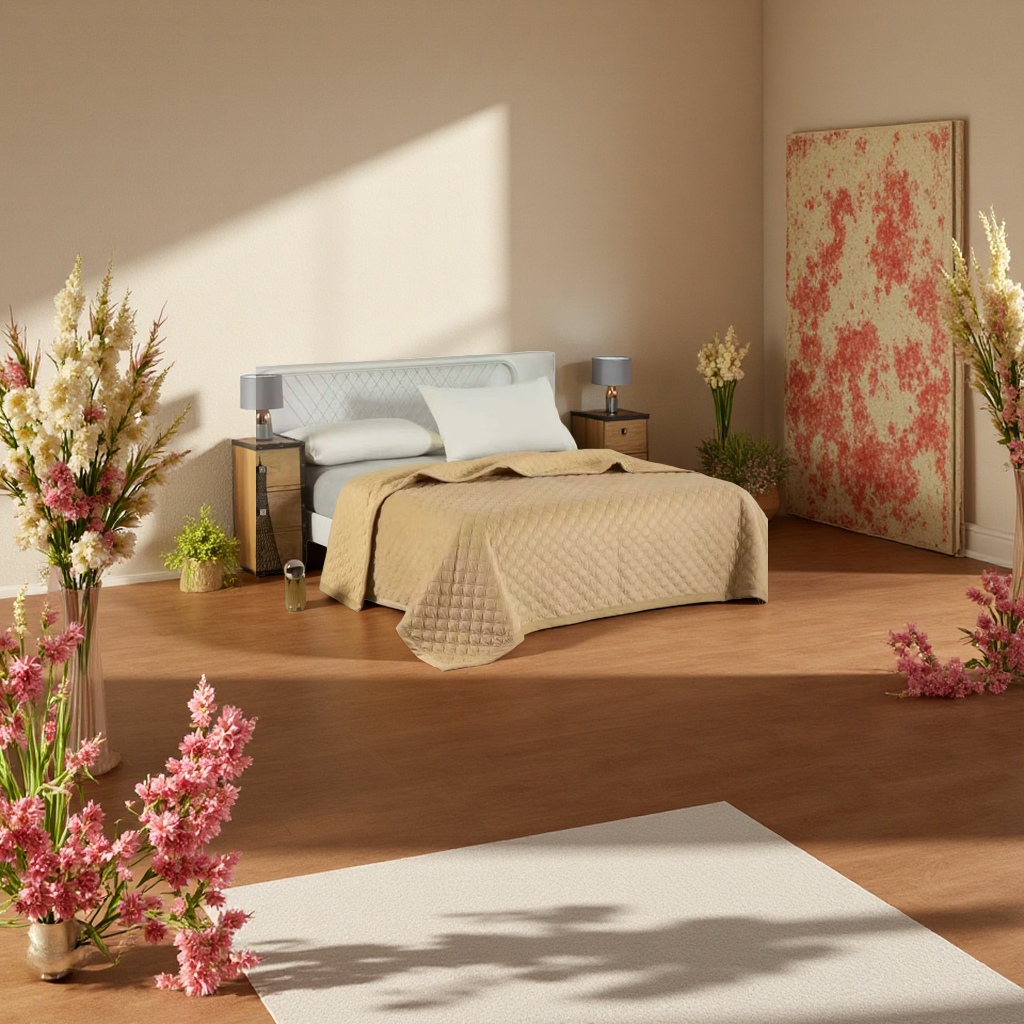 Four-piece bedding set made of pure cotton, breathable, comfortable and soft, suitable for all seasons details Picture