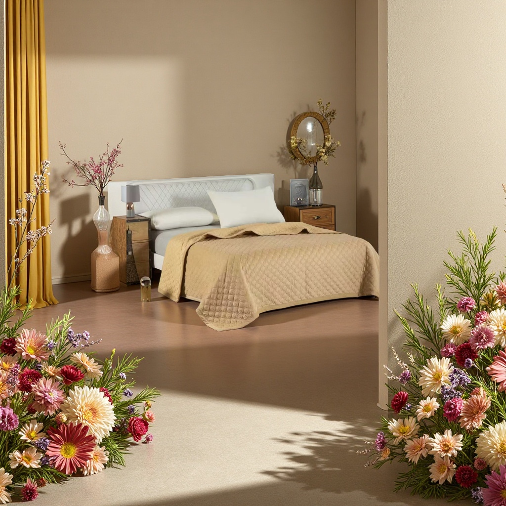 Four-piece bedding set made of pure cotton, breathable, comfortable and soft, suitable for all seasons Specification image