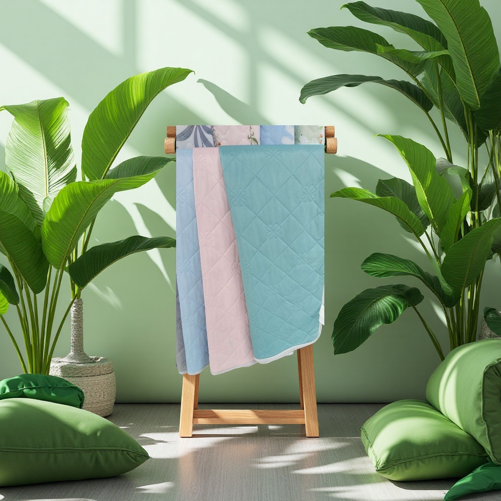 The summer cooling quilt, soybean cotton quilt, summer cooling quilt, towel cotton quilt is breathable, light, soft and comfortable Specification image